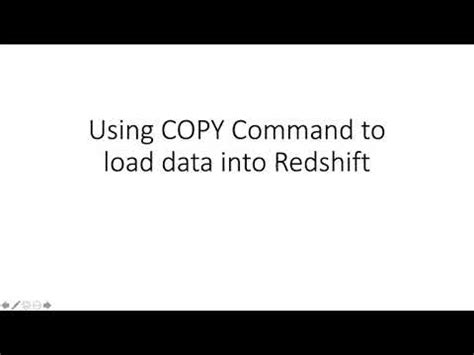 Use a COPY command to load data .